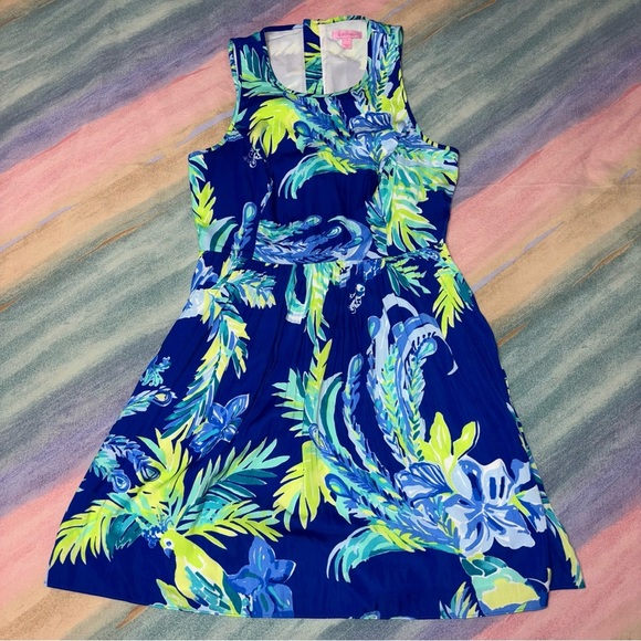 Lilly Pulitzer Kassia Twilight Blue Nest To Nothing Fit & Flare Dress size 6 - Picture 4 of 9